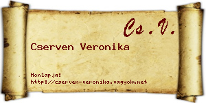 Cserven Veronika névjegykártya